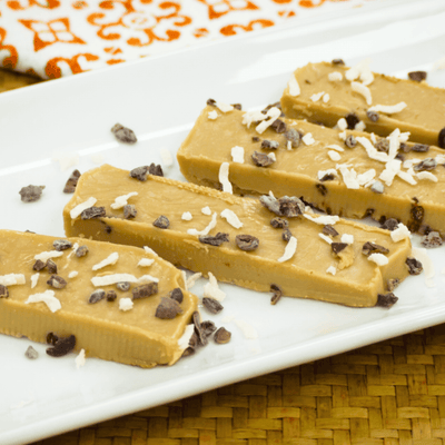 No-Bake Salted Tahini Cookie Dough Fudge – bariatric recipe by Celebrate Vitamins