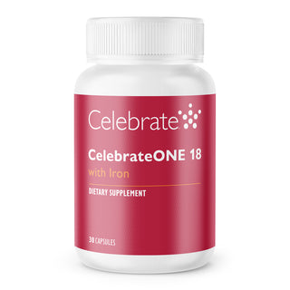 CelebrateONE 18 Bariatrisk multivitamin med järn, en gång dagligen, kapslar