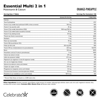 Essential Multi 2 i 1 Multivitamin med Kalcium Tuggtablett 