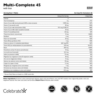 Multi-Complete 45 Bariatric Multivitamin med järn, tuggtabletter