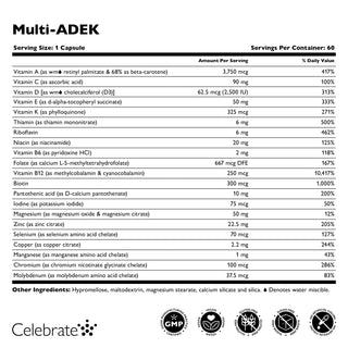 Multi-ADEK-vitamiinikapselit, rautavapaa 