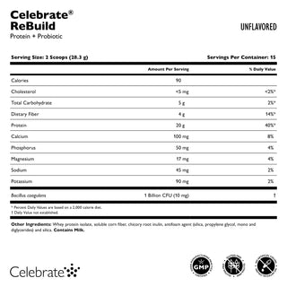 Celebrate® ReBuild Protein + Probiotic, Powder