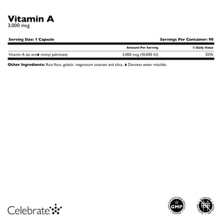 Vitamin A 3.000mcg (10.000 IE) 