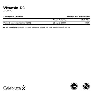 D3-vitamiini 625mcg (25.000 IU), kapselit