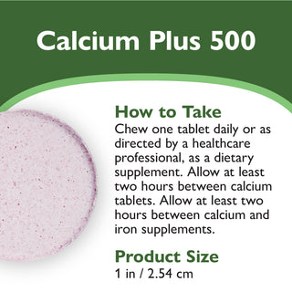 Kalcium PLUS 500, tuggtabletter