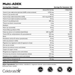 Multi-ADEK Vitamin utan järn, kapslar