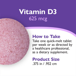 Vitamin D3 625mcg (25.000 IE), snabbsmältande, Berry