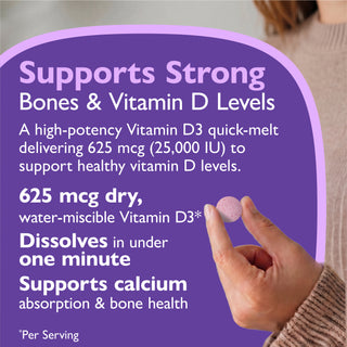 Vitamin D3 625mcg (25.000 IE), snabbsmältande, Berry