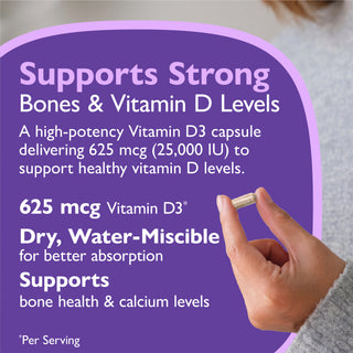 Vitamin D3 625mcg (25.000 IE), kapslar