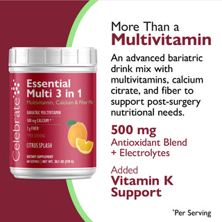 Essential Multi 3 i 1 Multivitamin med kalcium, Drink Mix