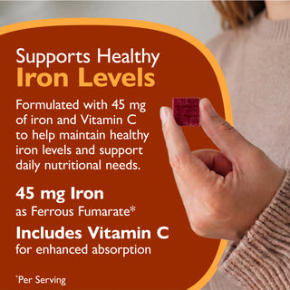 Järn 45 mg + C-vitamin, mjuka tuggtuggor