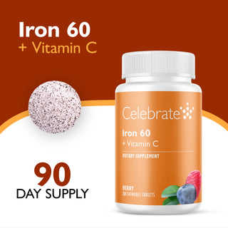 Järn 60 mg + Vitamin C, Tuggtablett, Berry 