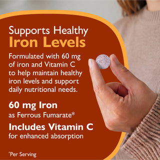 Järn 60 mg + Vitamin C, Tuggtablett, Berry 