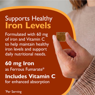 Järn 60 mg + C-vitamin, mjuka tuggtuggor, Twisted Citrus