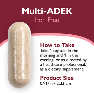 Multi-ADEK Vitamin utan järn, kapslar