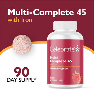 Multi-Complete 45 Bariatric Multivitamin med järn, tuggtabletter