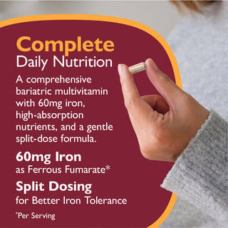 Multi-Complete 60 Bariatric Multivitamin med järn, kapslar
