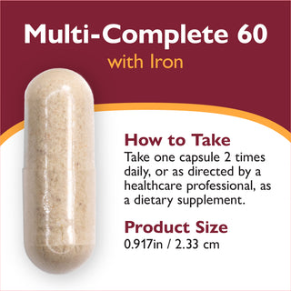 Multi-Complete 60 Bariatric Multivitamin med järn, kapslar