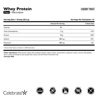 Celebrate Vassleproteinisolat Clear + elektrolyter 