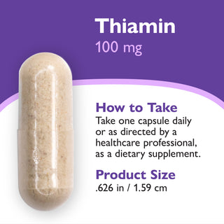 Tiamin Vitamin B1, 100 mg, kapslar