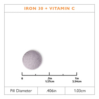 Järn 30 mg + C-vitamin, icke-tuggbar tablett