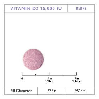 Vitamin D3 625mcg (25.000 IU), Quick-Melt, Berry